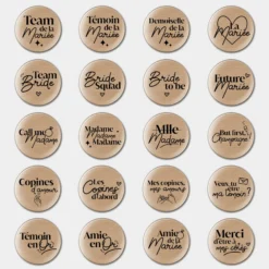 Sale HappyBulle Accessoire kraft 56 mm personnalisé EVJF