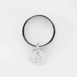 HappyBulle Bague coeurs ajourés personnalisée argent médaille gravée 10 mm Argent rhodié 925