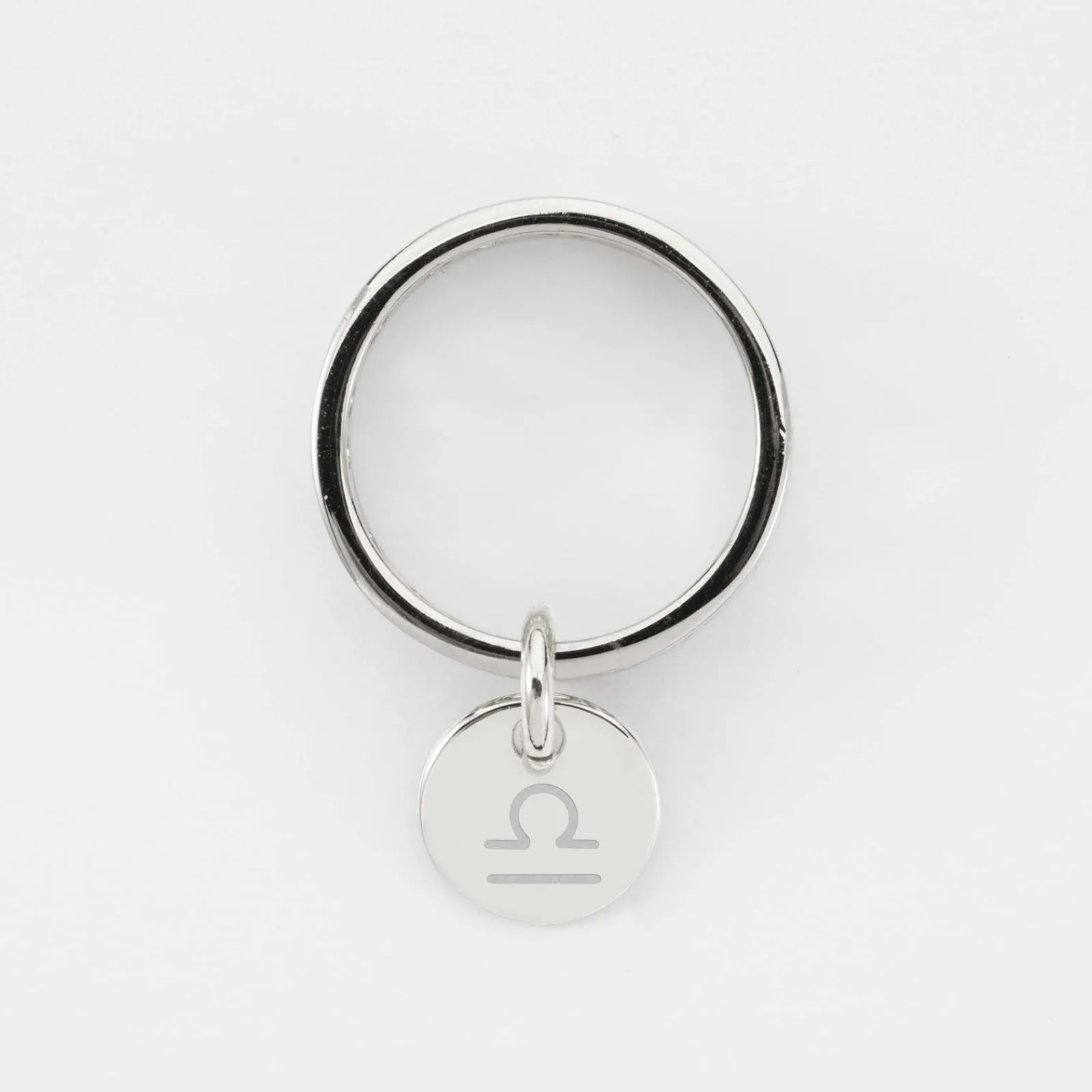 HappyBulle Bague coeurs ajourés personnalisée argent médaille gravée 10 mm Argent rhodié 925