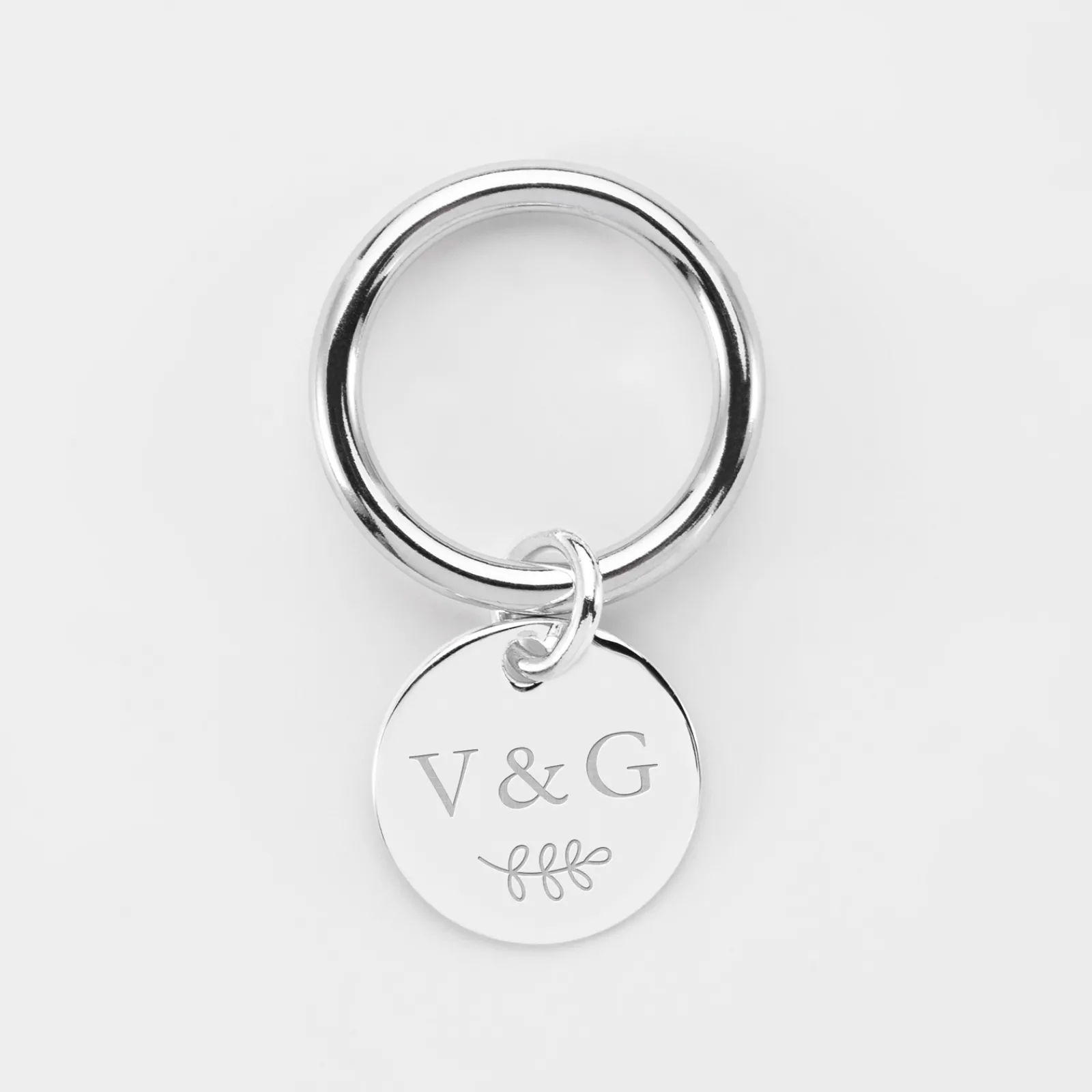 Best HappyBulle Bague EVJF jonc argent personnalisée médaille gravée 15 mm Argent rhodié 925
