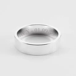Online HappyBulle Bague homme personnalisée argent 5 mm