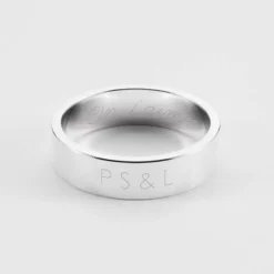 Online HappyBulle Bague homme personnalisée argent 5 mm