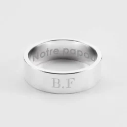 Best HappyBulle Bague homme personnalisée argent 7 mm