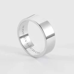 New HappyBulle Bague homme personnalisée argent 7 mm - Nos petits imparfaits