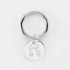 Sale HappyBulle Bague jonc argent personnalisée médaille gravée 15 mm Argent rhodié 925
