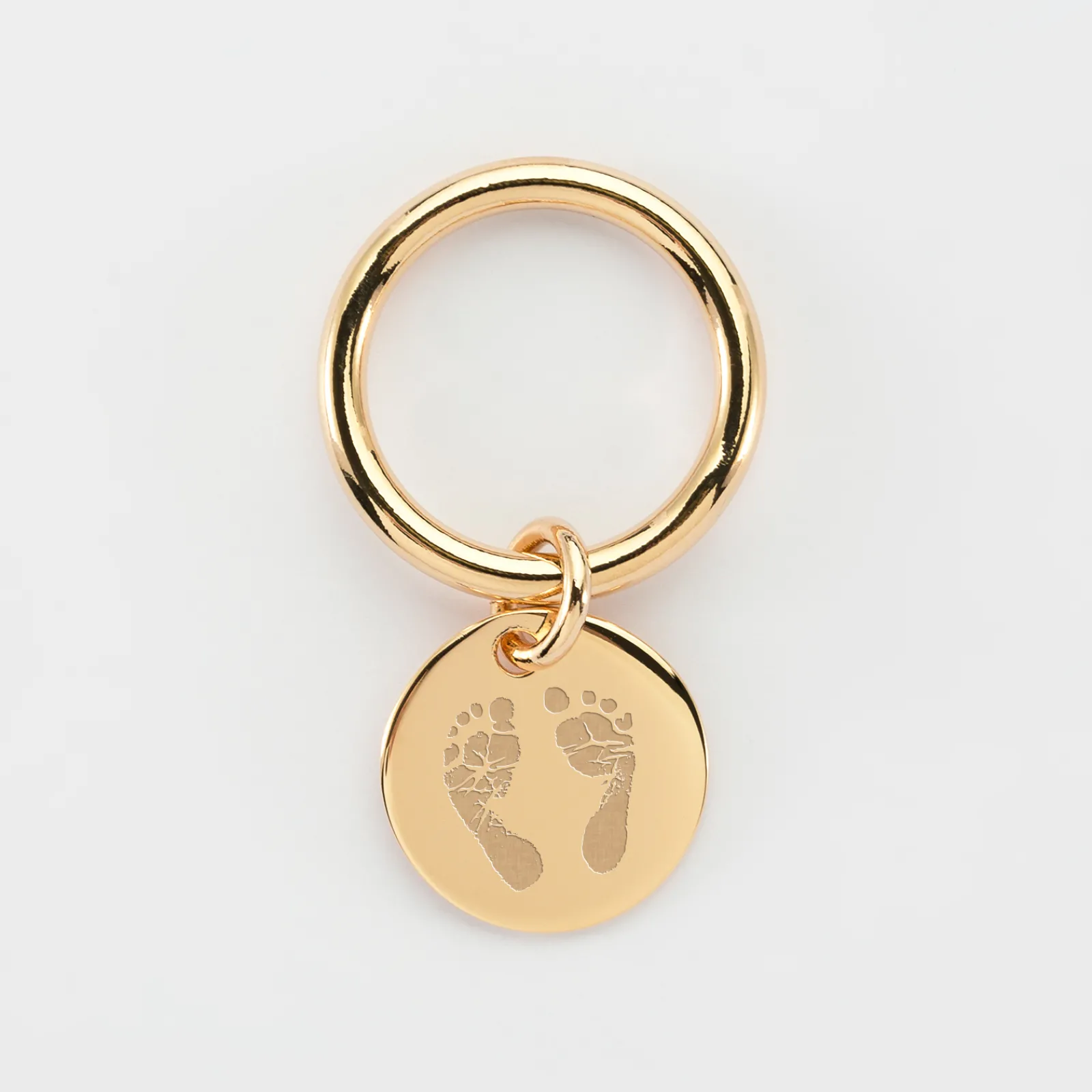 Discount HappyBulle Bague jonc plaqué or personnalisée médaille gravée 15 mm Plaqué or 18k