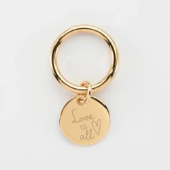 Discount HappyBulle Bague jonc plaqué or personnalisée médaille gravée 15 mm Plaqué or 18k