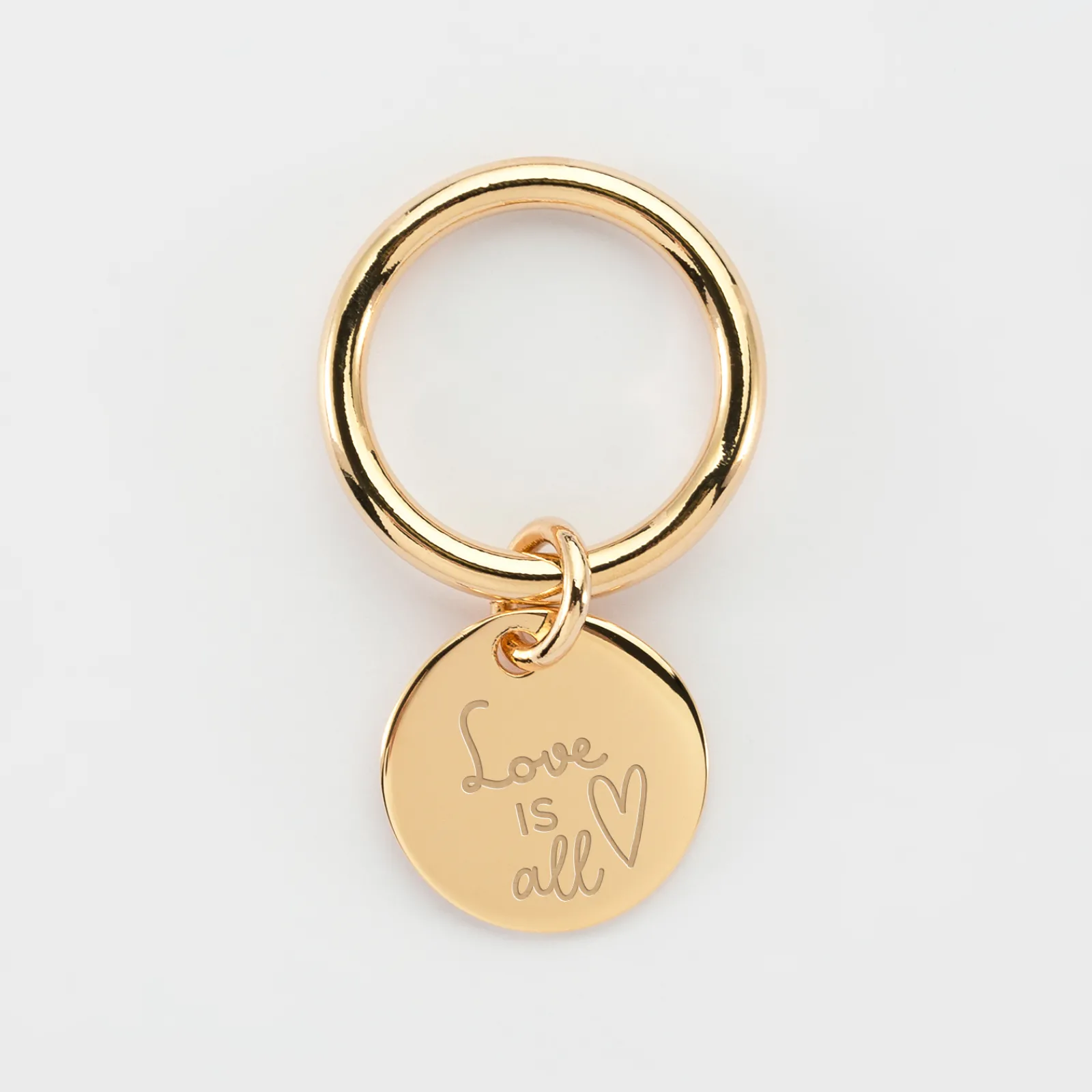 Discount HappyBulle Bague jonc plaqué or personnalisée médaille gravée 15 mm Plaqué or 18k