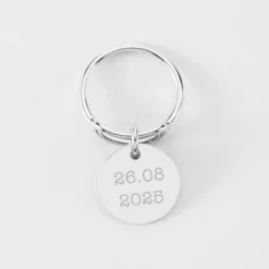 Sale HappyBulle Bague Mariée ovale ouverte argent personnalisée médaille gravée 15 mm Argent rhodié 925