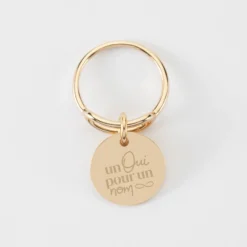 Online HappyBulle Bague Mariée ovale ouverte plaqué or personnalisée médaille gravée 15 mm Plaqué or 18k