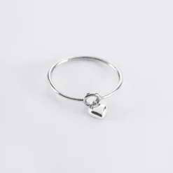 Online HappyBulle Bague mini coeur bombé argent Argent rhodié 925