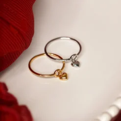 Online HappyBulle Bague mini coeur bombé argent Argent rhodié 925