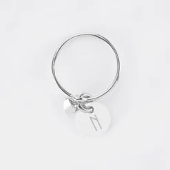 Online HappyBulle Bague mini coeur bombé personnalisé médaille gravée argent 10 mm Argent rhodié 925