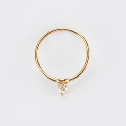 Outlet HappyBulle Bague mini coeur scintillant plaqué or Plaqué or 18k