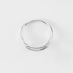 New HappyBulle Bague ovale ouverte argent Argent rhodié 925