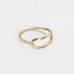 Discount HappyBulle Bague ovale ouverte plaqué or Plaqué or 18k