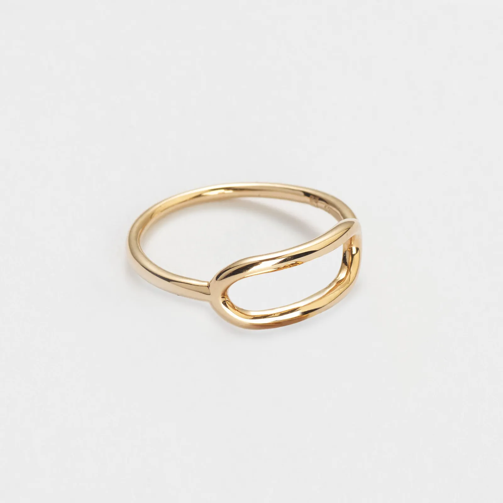 Discount HappyBulle Bague ovale ouverte plaqué or Plaqué or 18k