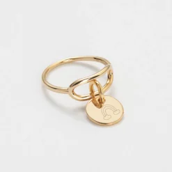 Discount HappyBulle Bague ovale ouverte plaqué or personnalisée médaille gravée 10 mm Plaqué or 18k