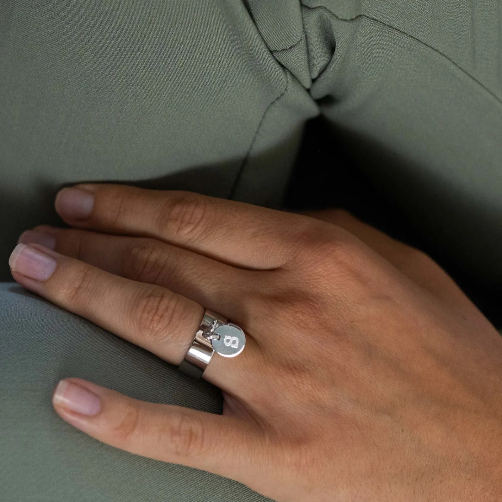 Discount HappyBulle Bague personnalisée argent médaille gravée 10 mm