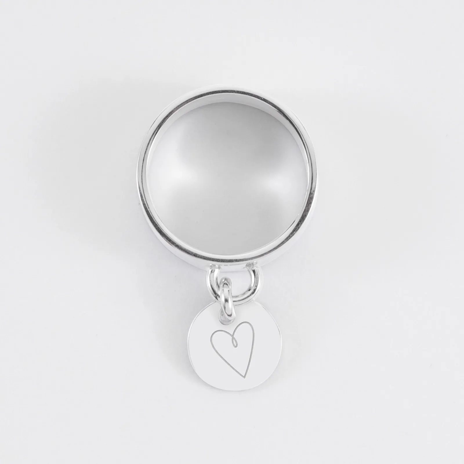Discount HappyBulle Bague personnalisée argent médaille gravée 10 mm