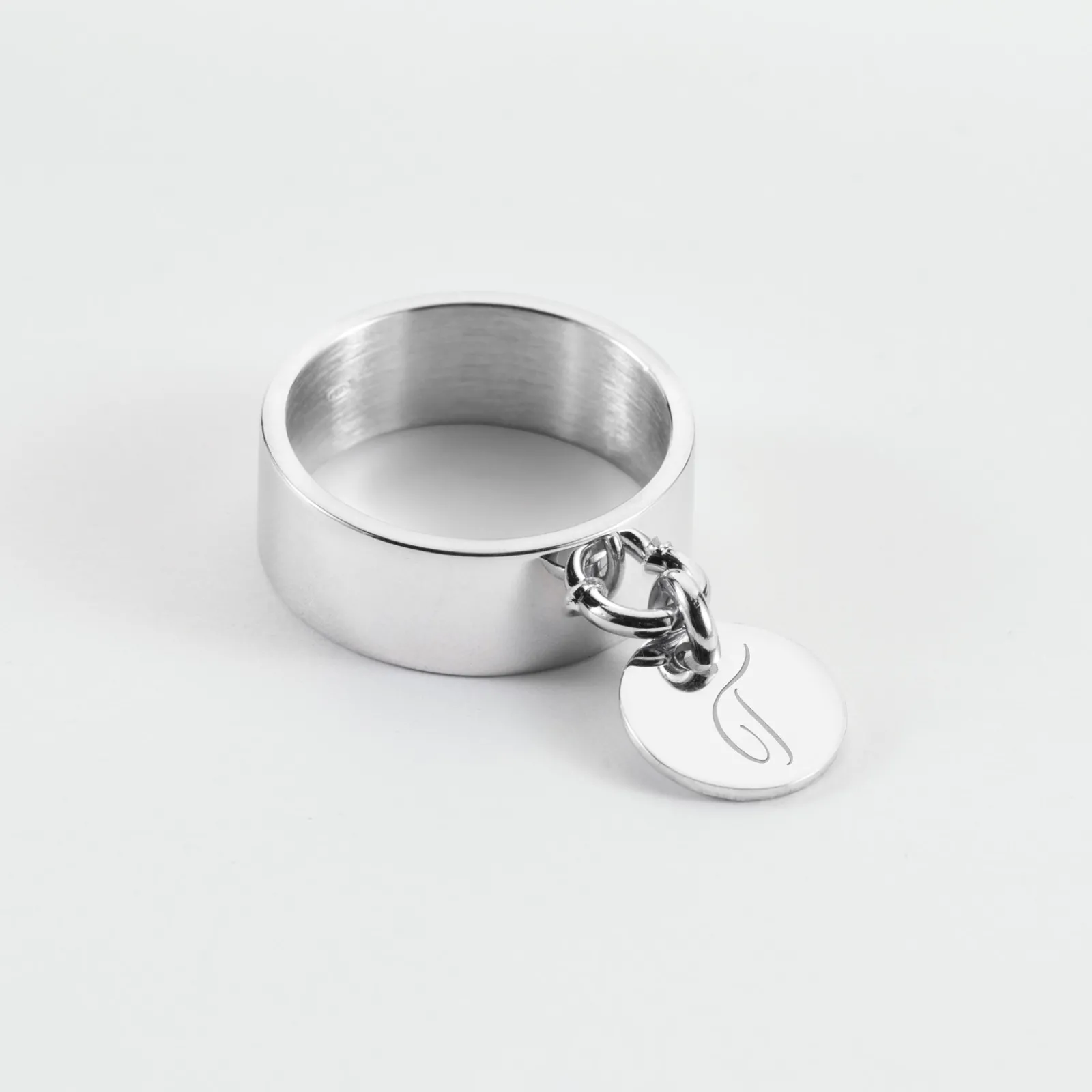 Discount HappyBulle Bague personnalisée argent médaille gravée 10 mm