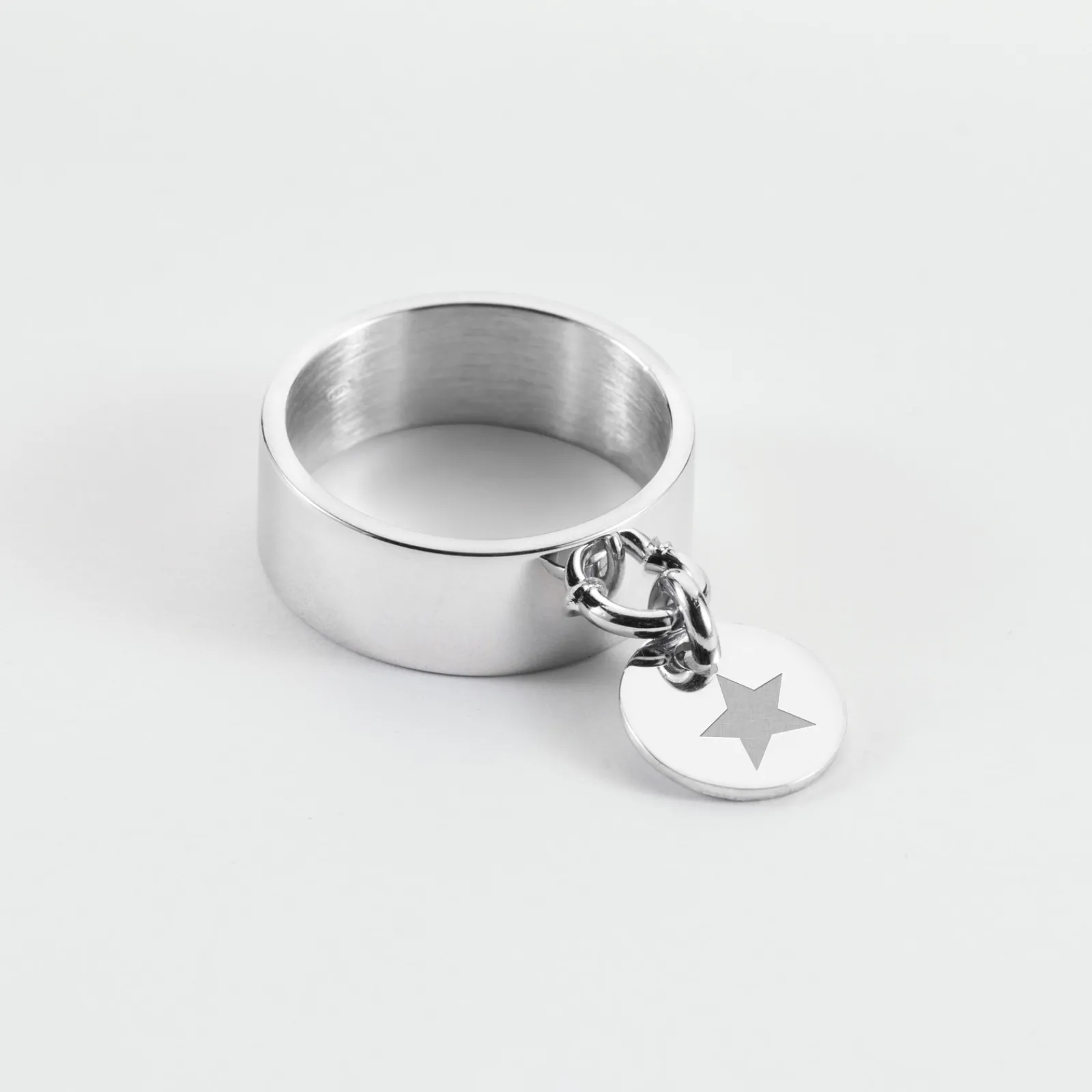 Discount HappyBulle Bague personnalisée argent médaille gravée 10 mm