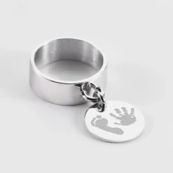 Outlet HappyBulle Bague personnalisée argent médaille gravée 15 mm