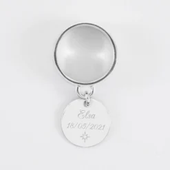 Outlet HappyBulle Bague personnalisée argent médaille gravée 15 mm