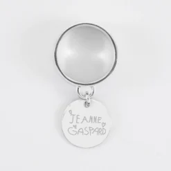 Outlet HappyBulle Bague personnalisée argent médaille gravée 15 mm