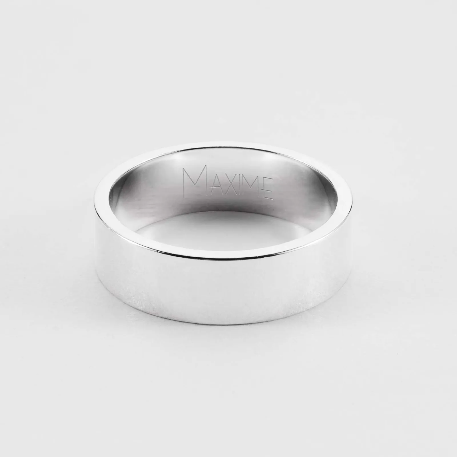 Online HappyBulle Bague personnalisée argent 7 mm - Nos petits imparfaits