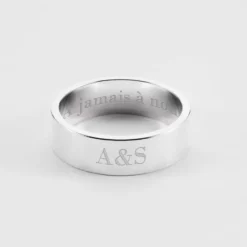 Online HappyBulle Bague personnalisée argent 7 mm - Nos petits imparfaits