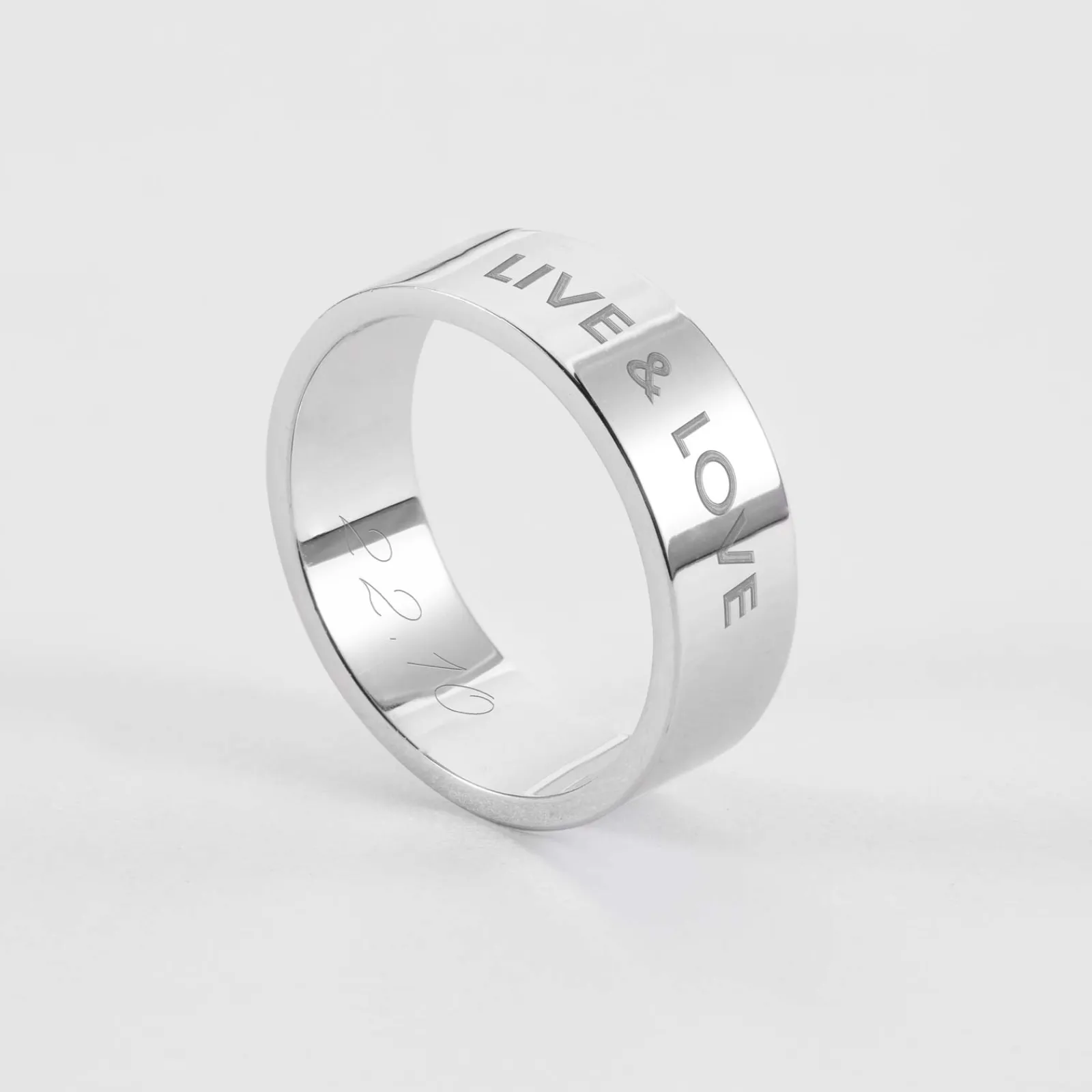Online HappyBulle Bague personnalisée argent 7 mm - Nos petits imparfaits