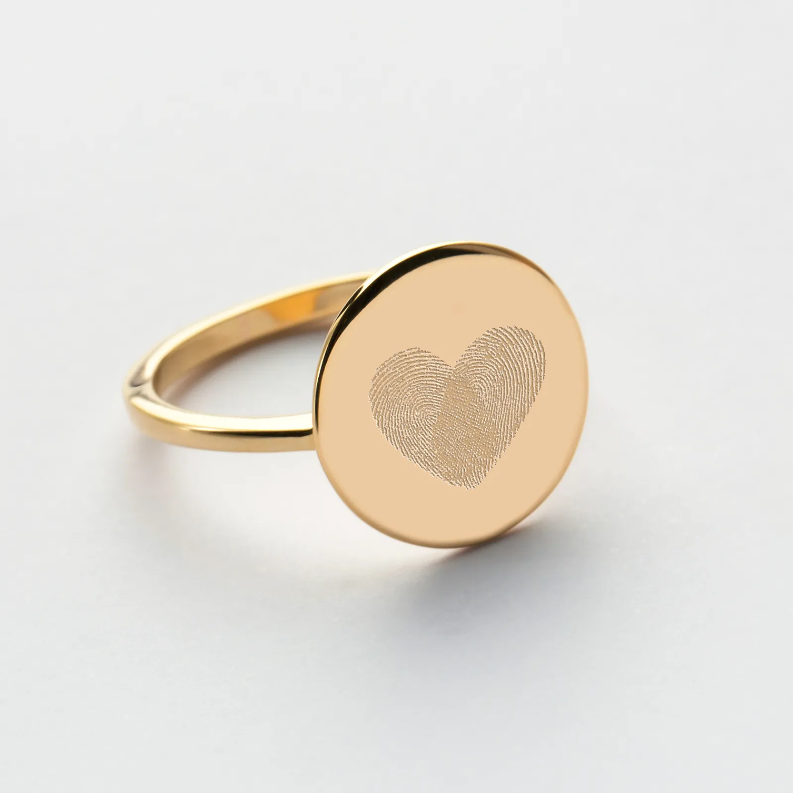 Best HappyBulle Bague plateau personnalisée plaqué or médaille gravée 15 mm - Nos petits imparfaits Plaqué or 18k