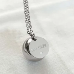 Best HappyBulle Bola de grossesse personnalisé médaille gravée acier 15 mm