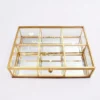 Sale HappyBulle Boîte à bijoux compartiments personnalisée rectangle 16,5x12x4 cm verre gravé