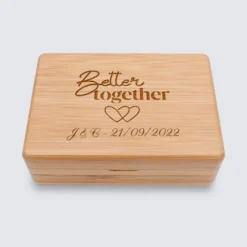 New HappyBulle Boîte à bijoux Mariée personnalisée 12x8,5 cm bois gravé