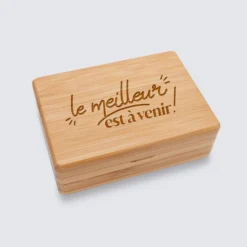 New HappyBulle Boîte à bijoux Mariée personnalisée 12x8,5 cm bois gravé