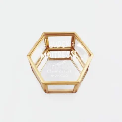 Best HappyBulle Boîte à bijoux personnalisée hexagonale 8x7x4 cm verre gravé - Edition spéciale "Super maîtresse"