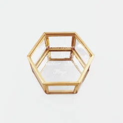 Discount HappyBulle Boîte à bijoux personnalisée hexagonale 8x7x4 cm verre gravé