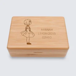 Sale HappyBulle Boîte à bijoux personnalisée prénom 12x8,5 cm bois gravé - x Marie Savart
