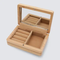Sale HappyBulle Boîte à bijoux personnalisée prénom 12x8,5 cm bois gravé - x Marie Savart