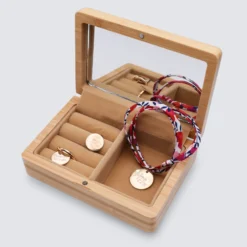 Sale HappyBulle Boîte à bijoux personnalisée prénom 12x8,5 cm bois gravé - x Marie Savart