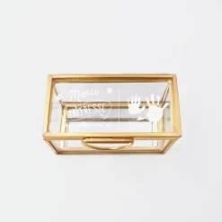 Best HappyBulle Boîte à bijoux personnalisée rectangle 8x4x4 cm verre gravé - Edition spéciale 
