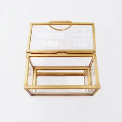New HappyBulle Boîte à bijoux personnalisée rectangle 8x4x4 cm verre gravé - Edition spéciale 