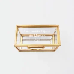 HappyBulle Boîte à bijoux personnalisée rectangle 8x4x4 cm verre gravé