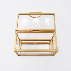 HappyBulle Boîte à bijoux personnalisée rectangle 8x4x4 cm verre gravé