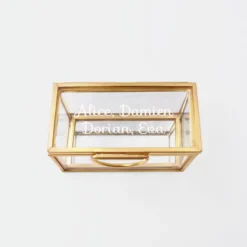 HappyBulle Boîte à bijoux personnalisée rectangle 8x4x4 cm verre gravé