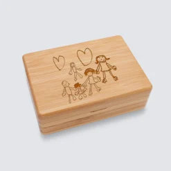 Hot HappyBulle Boîte à bijoux personnalisée 12x8,5 cm bois gravé