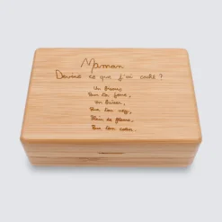 Hot HappyBulle Boîte à bijoux personnalisée 12x8,5 cm bois gravé