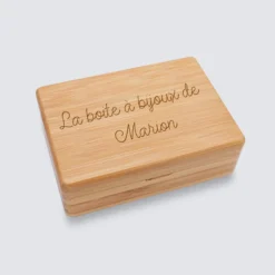 Hot HappyBulle Boîte à bijoux personnalisée 12x8,5 cm bois gravé